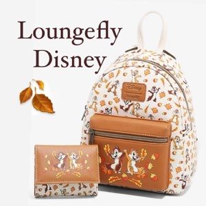 Loungefly Chip ‘N Dale Fall Backpack & Wallet Set